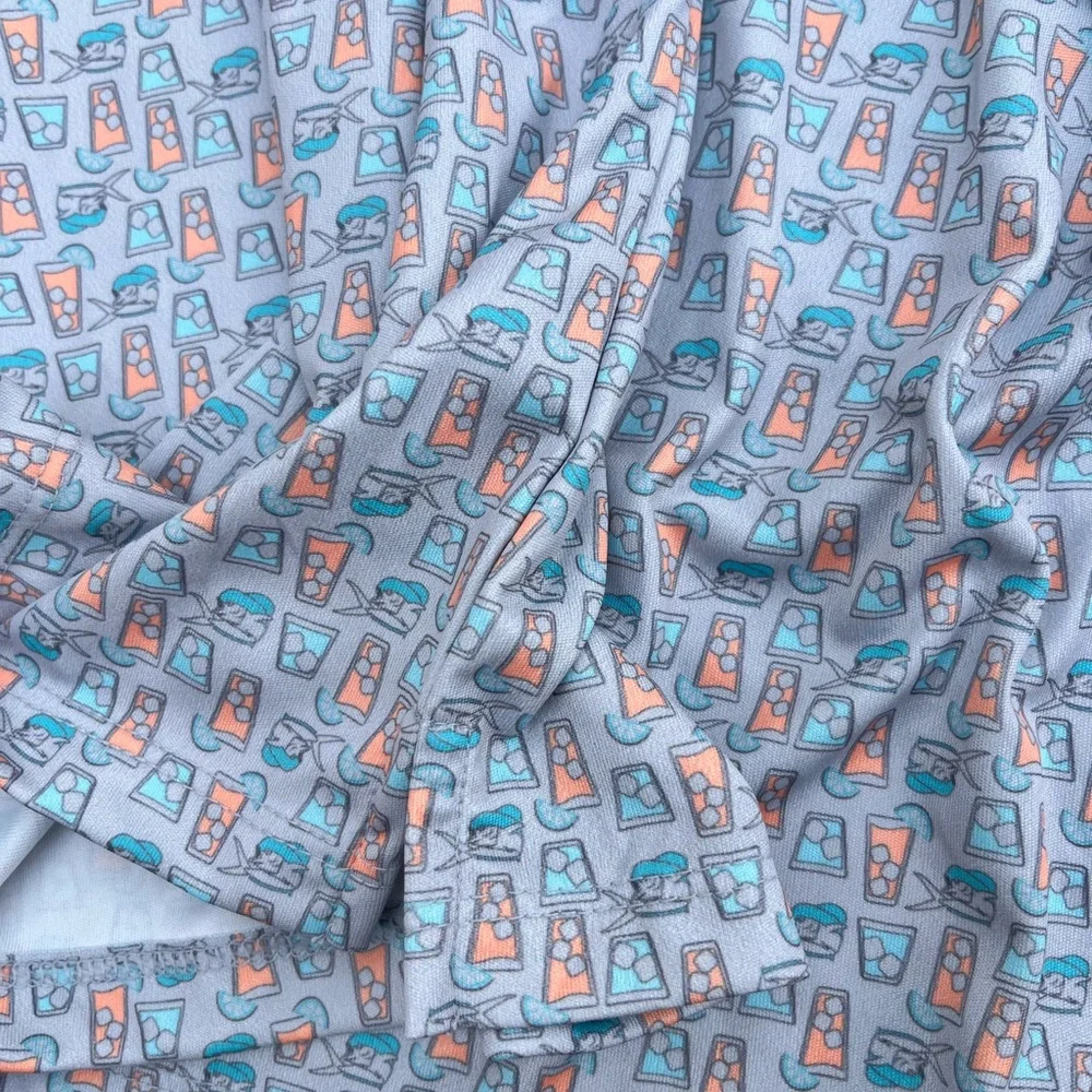 HUK Men’s Polo Shirt Drink Glasses Print Size XL - Picture 3 of 6